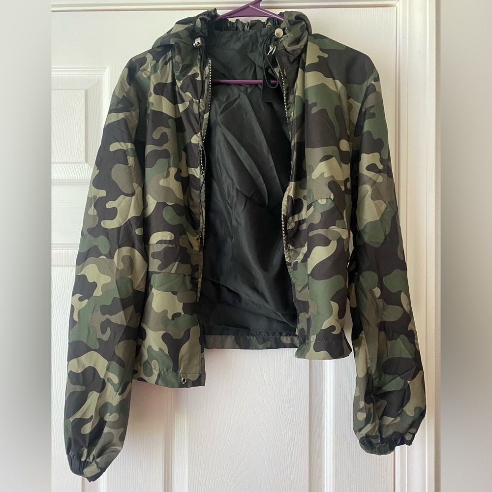 Camo windbreaker